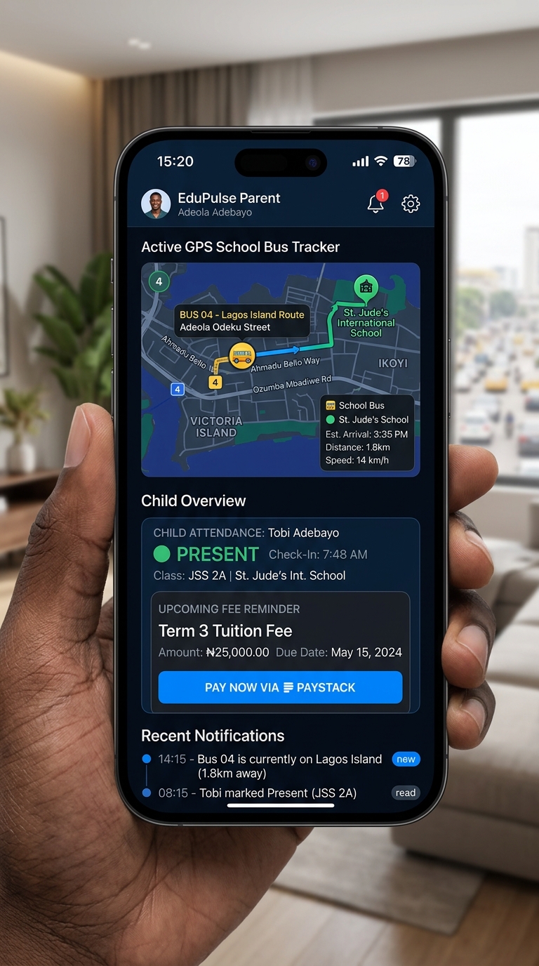 EduPulse Parent Mobile App Interface